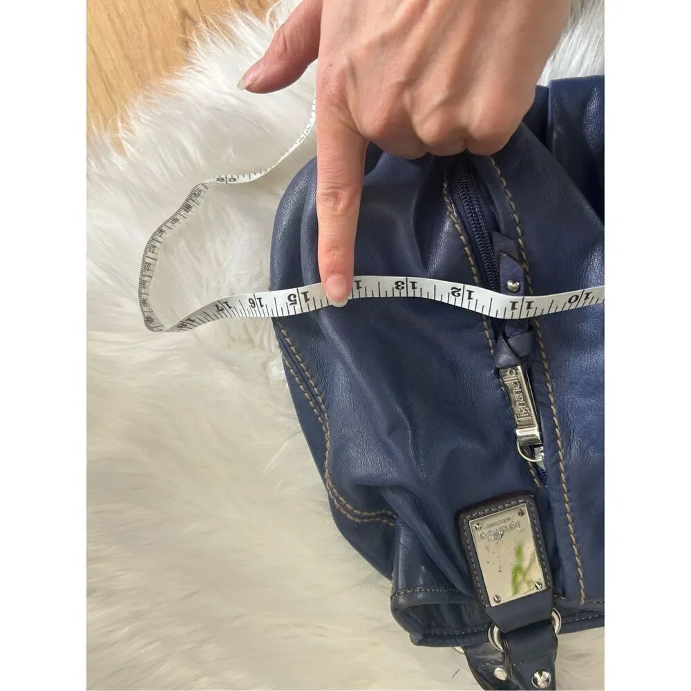 Tieganello blue leather purse  shoulder bag - Picture 6 of 7